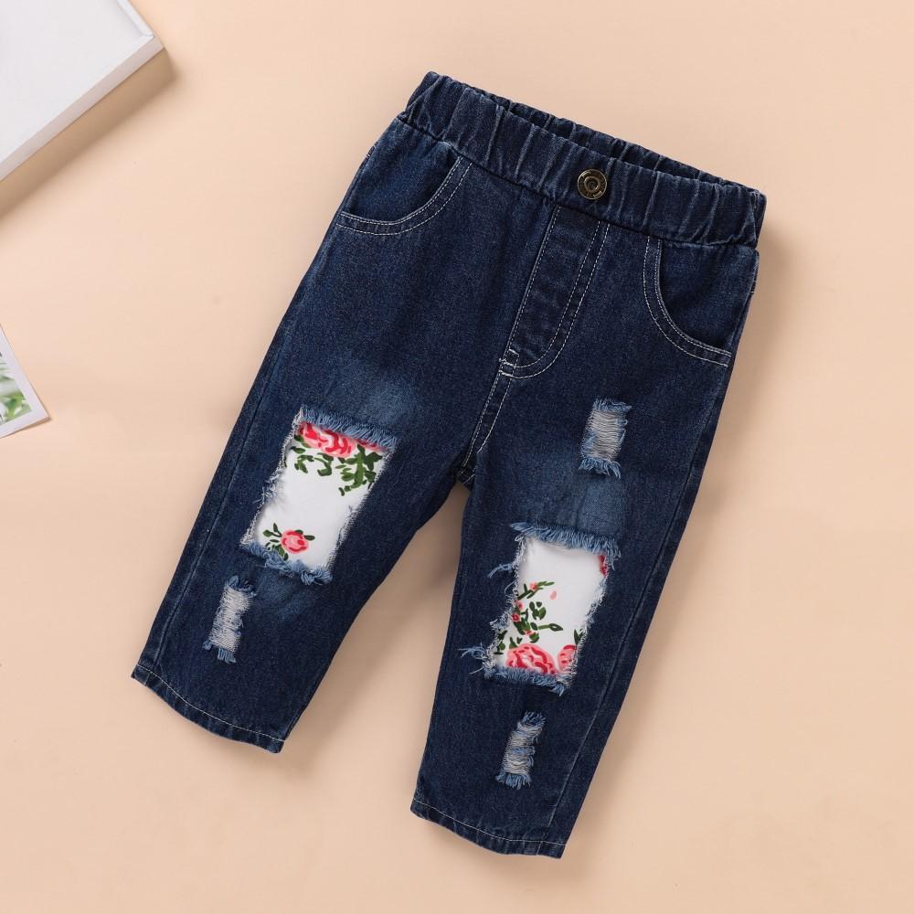 Toddler Girls Flower Printed Long Sleeve Top & Pants Wholesale Girl Clothing - PrettyKid