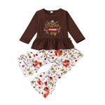 Toddler Girls Letter Printed Top & Pants Baby Girl Clothes Wholesale - PrettyKid