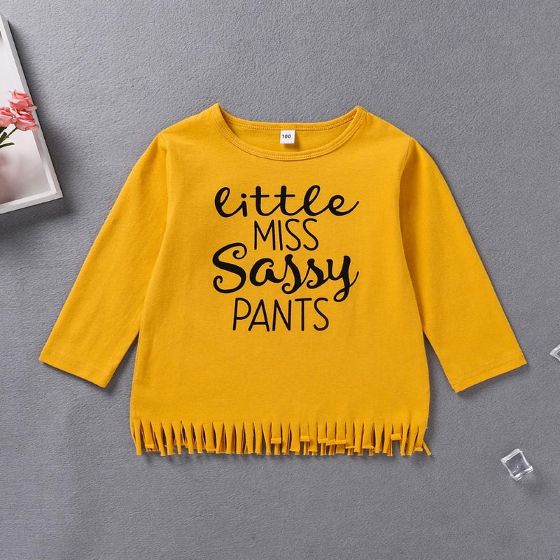 Toddler Girls Letter Printed Top & Pants Baby Girl Wholesale - PrettyKid
