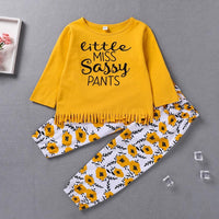 Toddler Girls Letter Printed Top & Pants Baby Girl Wholesale - PrettyKid