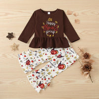 Toddler Girls Letter Printed Top & Pants Wholesale Girl Clothing - PrettyKid