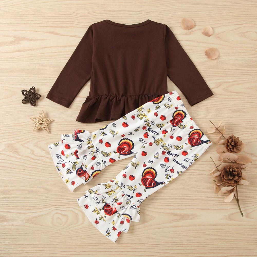 Toddler Girls Letter Printed Top & Pants Wholesale Girl Clothing - PrettyKid