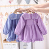 Toddler Girls Long Sleeve Buttons Dress Wholesale Girl Dresses - PrettyKid