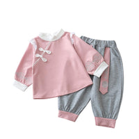 Toddler Girls Long Sleeve Chinese Style Top & Pants Toddler Girls Wholesale - PrettyKid