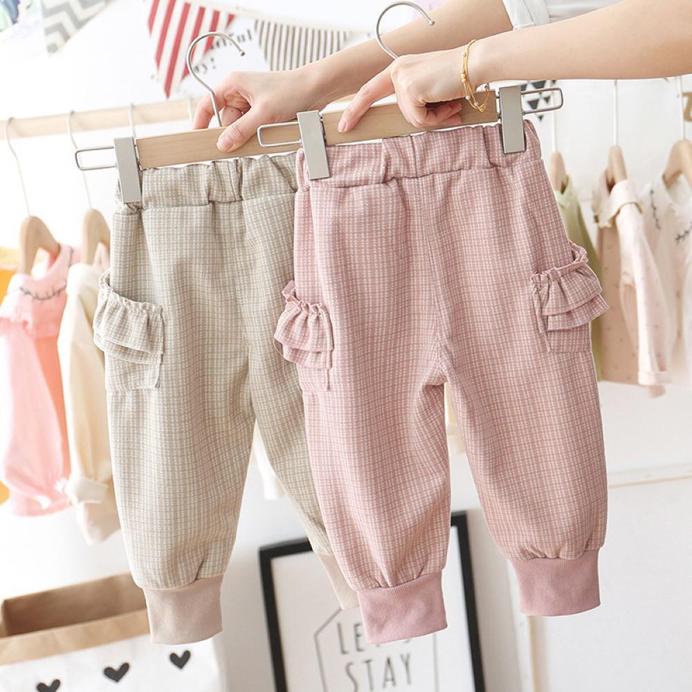 Toddler Girls Loose Feet Pocket Pants Girls Clothing Wholesalers - PrettyKid