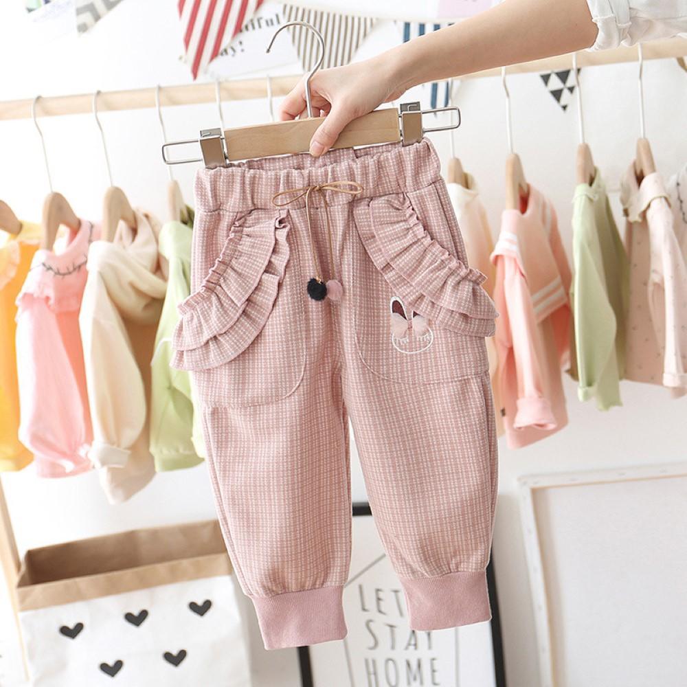 Toddler Girls Loose Feet Pocket Pants Girls Clothing Wholesalers - PrettyKid