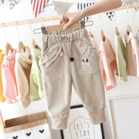 Toddler Girls Loose Feet Pocket Pants Girls Clothing Wholesalers - PrettyKid