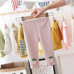 Toddler Girls Pineapple Striped Leggings Little Girl Leggings Wholesale - PrettyKid