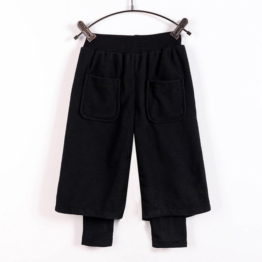 Toddler Girls Solid Color Plus Velvet Pants Girls Clothes Wholesale - PrettyKid