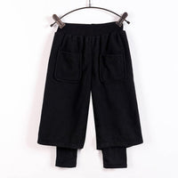 Toddler Girls Solid Color Plus Velvet Pants Girls Clothes Wholesale - PrettyKid