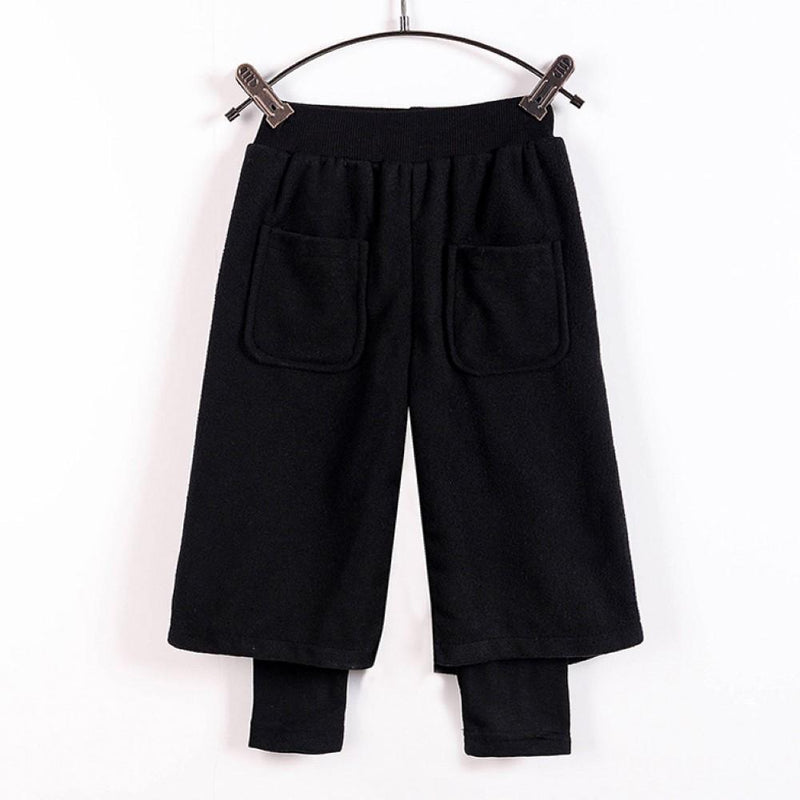 Toddler Girls Solid Color Plus Velvet Pants Girls Clothes Wholesale - PrettyKid
