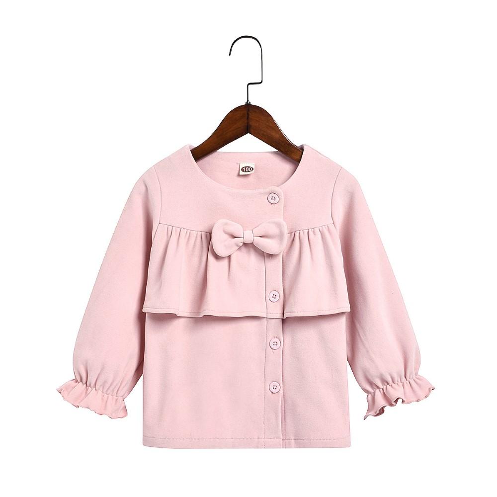 Toddler Girls Solid Long Sleeve Outwear Girls Clothing Wholesale - PrettyKid