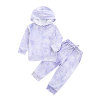 Toddler Girls Tie Dye Long Sleeve Top & Pants Wholesale Baby Girl Clothes - PrettyKid