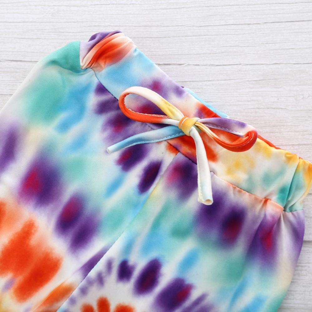 Toddler Girls Tie Dye Long Sleeve Top & Pants Wholesale Baby Girl Clothes - PrettyKid