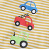 Baby Boys Truck Stripe Color Blocking Long Sleeve Rompers - PrettyKid