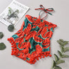 Baby Girls Tube Top Watermelon Lace Up Romper Cheap Baby Clothes Online Wholesale - PrettyKid