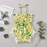 Baby Girls Tube Top Watermelon Lace Up Romper Cheap Baby Clothes Online Wholesale - PrettyKid