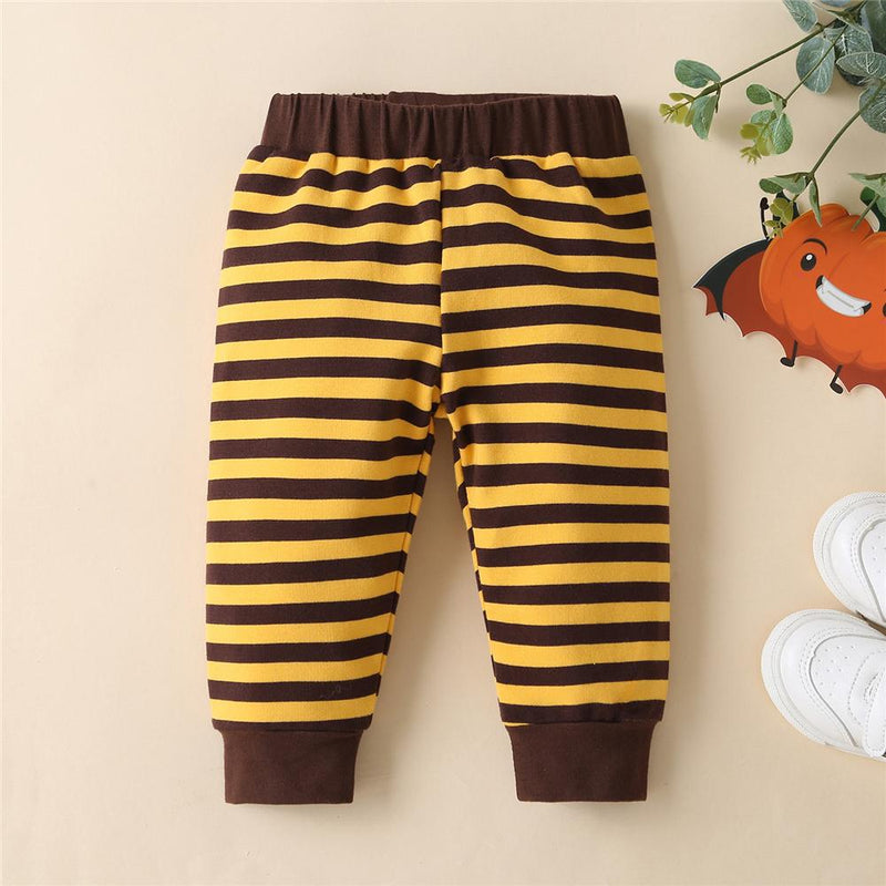 Baby Unisex Turkey Striped Printed 3 Pieces Baby Clothing Cheap Wholesale - PrettyKid