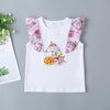 Girls Unicorn Print Top & Ruffle Floral Print Skirt - PrettyKid