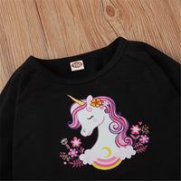 Girls Unicorn Printed Long Sleeve Top & Tie Dye Pants Kids Wholesale Clothing Warehouse - PrettyKid