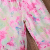 Girls Unicorn Printed Long Sleeve Top & Tie Dye Pants Kids Wholesale Clothing Warehouse - PrettyKid
