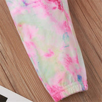 Girls Unicorn Printed Long Sleeve Top & Tie Dye Pants Kids Wholesale Clothing Warehouse - PrettyKid