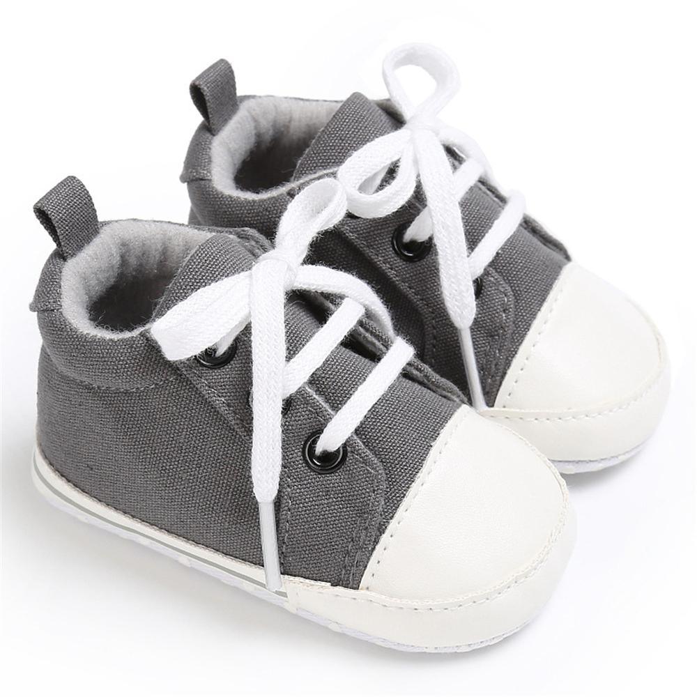 Baby Unisex Canvas Lace Up Solid Sneakers Wholesale - PrettyKid