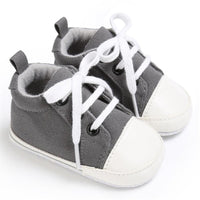 Baby Unisex Canvas Lace Up Solid Sneakers Wholesale - PrettyKid