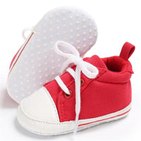 Baby Unisex Canvas Lace Up Solid Sneakers Wholesale - PrettyKid