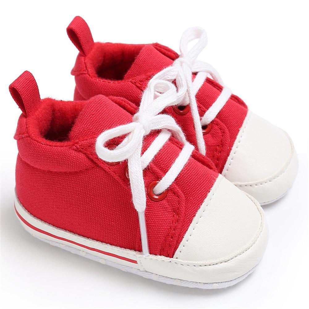 Baby Unisex Canvas Lace Up Solid Sneakers Wholesale - PrettyKid