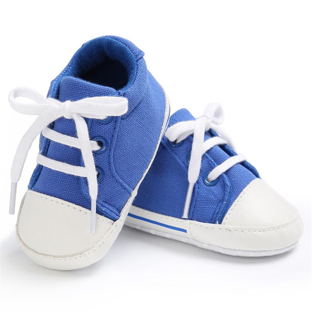 Baby Unisex Canvas Lace Up Solid Sneakers Wholesale - PrettyKid