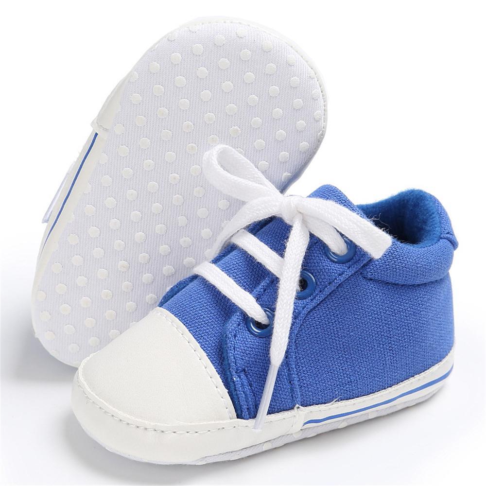 Baby Unisex Canvas Lace Up Solid Sneakers Wholesale - PrettyKid