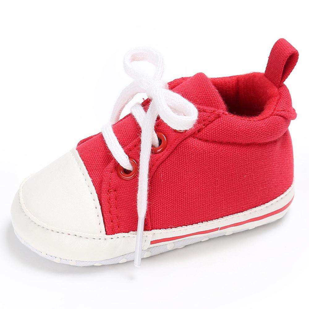 Baby Unisex Canvas Lace Up Solid Sneakers Wholesale - PrettyKid