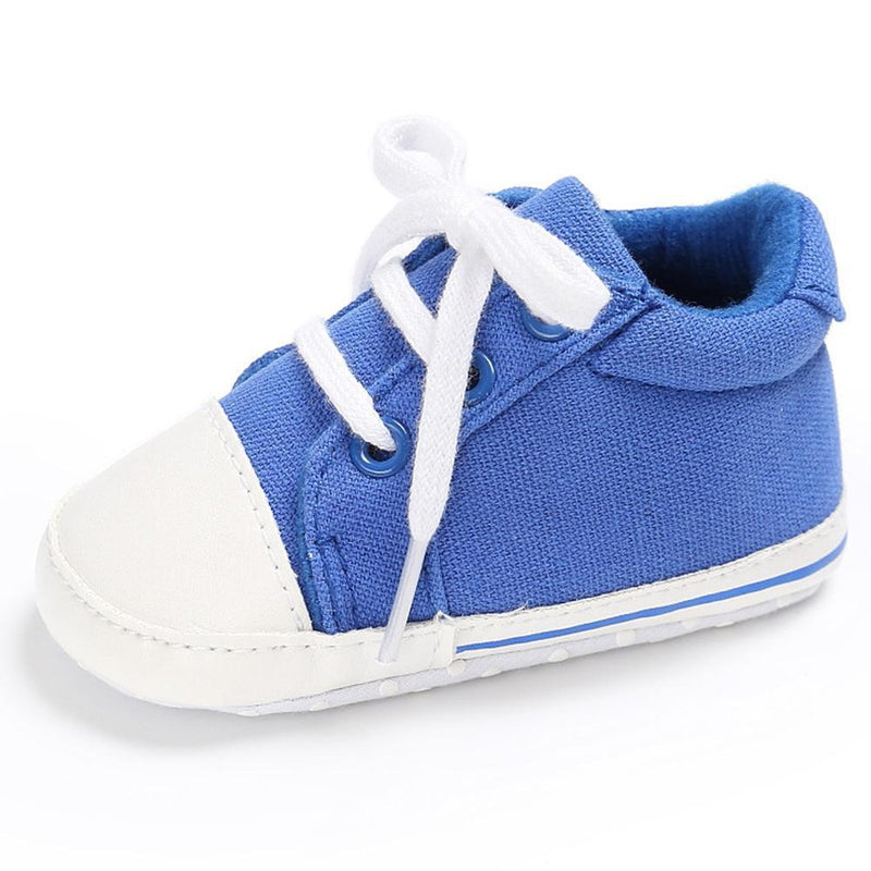 Baby Unisex Canvas Lace Up Solid Sneakers Wholesale - PrettyKid