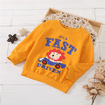 Unisex Fast Driver Printed Long Sleeve T-Shirt Trendy Kids Wholesale Clothing - PrettyKid