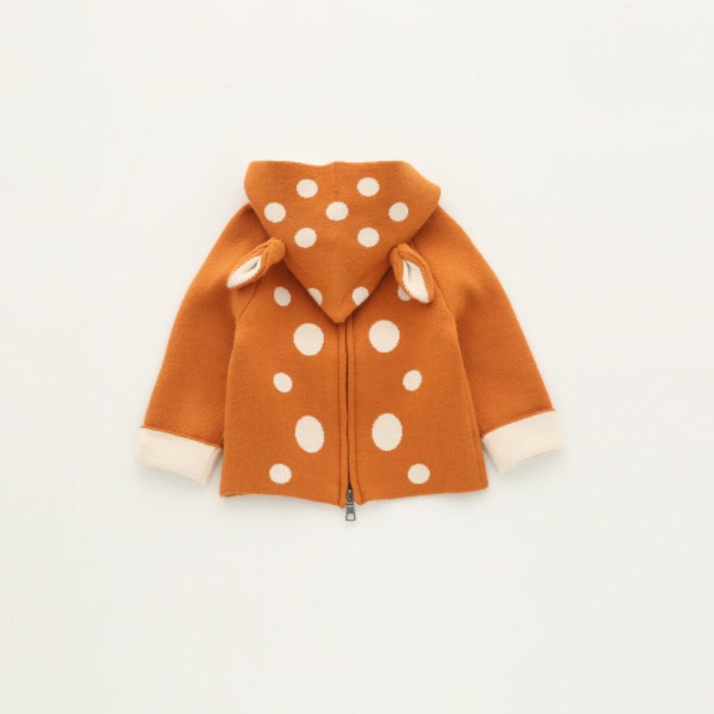 Unisex Kid Back Cardigan Fawn Spots Jacket Boy Wholesale Clothing - PrettyKid