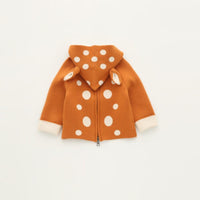 Unisex Kid Back Cardigan Fawn Spots Jacket Boy Wholesale Clothing - PrettyKid