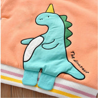 Unisex Kid Dinosaur Pattern Zipper Long Sleeves Boys Boutique Clothing Wholesale - PrettyKid