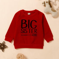 Unisex Kid Sister & Brother Letter Printed Long Sleeves Top Wholesale Toddler Boy Clothes - PrettyKid