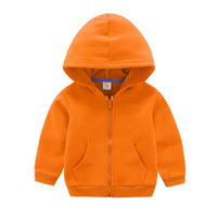 Unisex Kid Solid Hooded Long Sleeves Top Boy Clothing Wholesale - PrettyKid