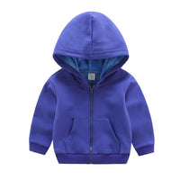 Unisex Kid Solid Hooded Long Sleeves Top Boy Clothing Wholesale - PrettyKid