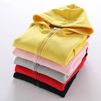 Unisex Kid Solid Hooded Long Sleeves Top Boy Clothing Wholesale - PrettyKid