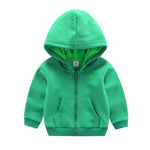 Unisex Kid Solid Hooded Long Sleeves Top Boy Clothing Wholesale - PrettyKid