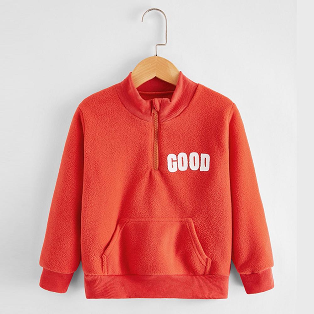 Unisex Letter Good Long Sleeve Top Childrens Fashion Clothing Wholesale - PrettyKid