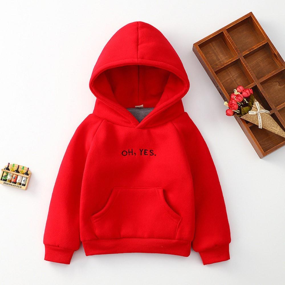 Unisex Long Sleeve Hooded Shirt Pattern Letter Wholesale Boys Clothes - PrettyKid