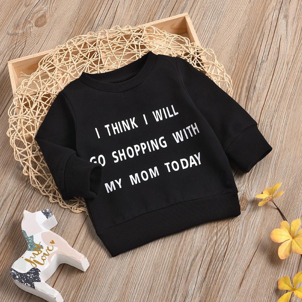 Unisex Long Sleeve My Mom Letter Printed Shirt Boys Wholesale - PrettyKid