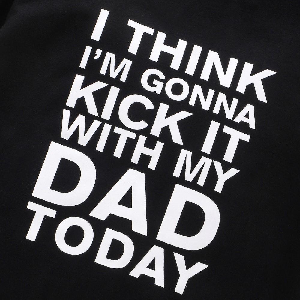 Unisex My Dad Printed Hooded Top Boy Boutique Clothing Wholesale - PrettyKid