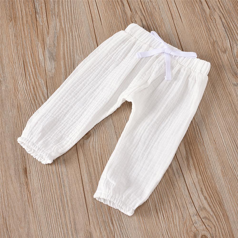 Baby Unisex Solid Color Short Sleeve Top & Pants Babywear Wholesale - PrettyKid