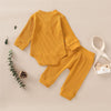 Baby Unisex Solid Long Sleeve Romper & Pants Baby Wholesale Suppliers - PrettyKid