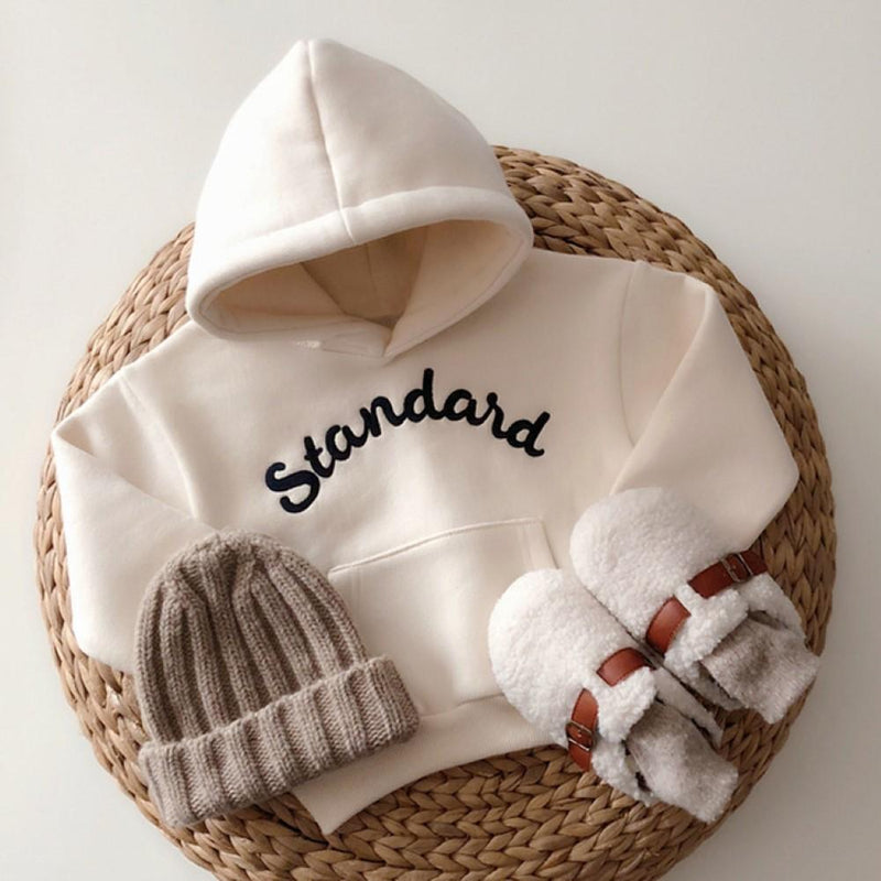 Unisex Standia Letter Printed Hooded Top Wholesale Toddler Boy Clothing - PrettyKid